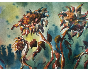 "Summer's End" Original Chris Wakefield Watercolor Painting